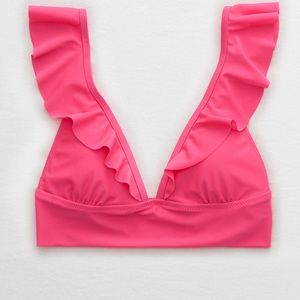 Aerie Ruffle Longline Bikini Top 👙